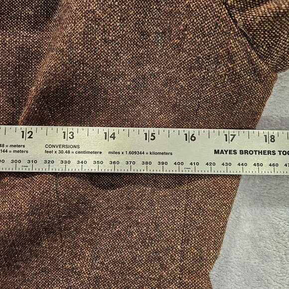 Casual Corner Tulip Skirt suit set Womens 10 Brown wool silk embroidered career - Picture 15 of 16